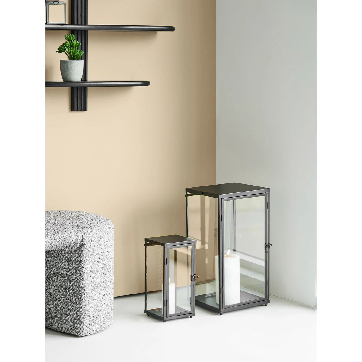
Set di lanterne portacandela di design «Ibra» (2 pezzi)