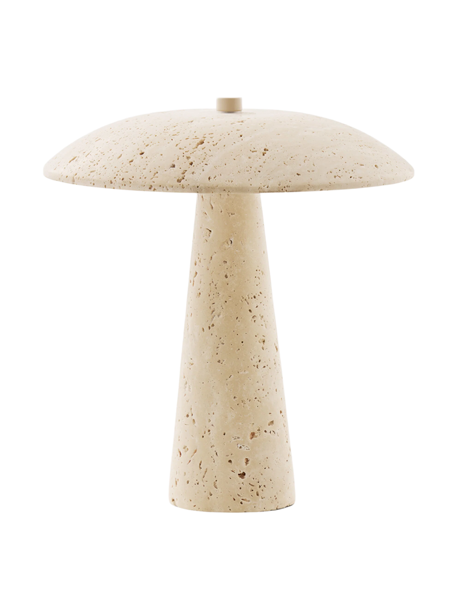 
Lampada da tavolo di design «Cosette» in travertino