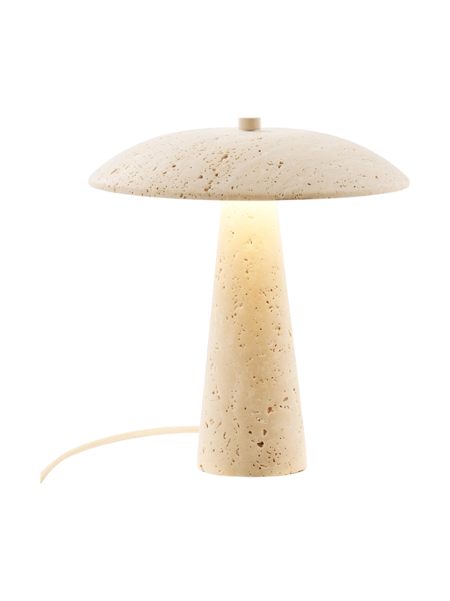 
Lampe à poser design « Cosette » en travertin