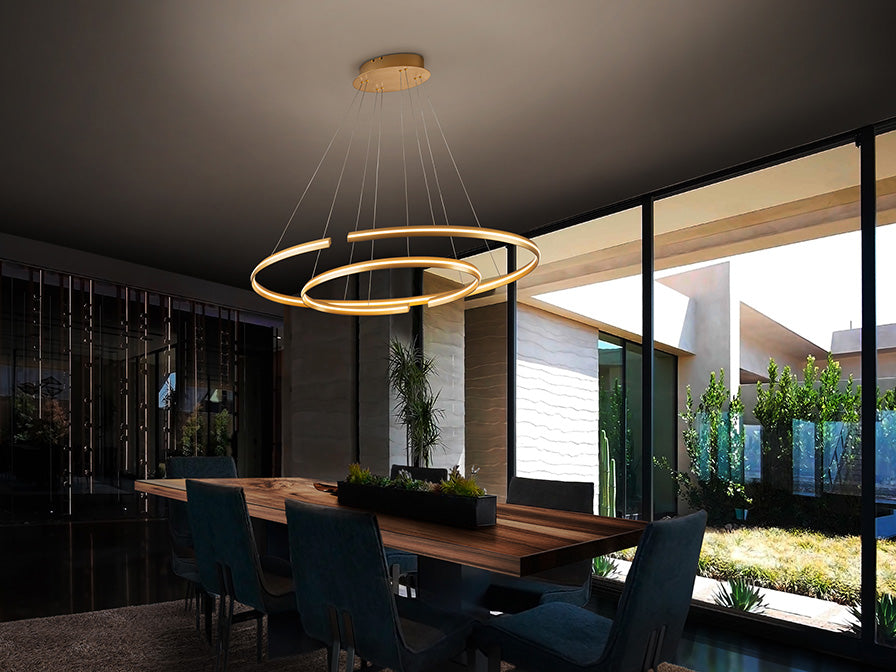 
Suspension LED design à intensité variable « Elipse II » avec télécommande