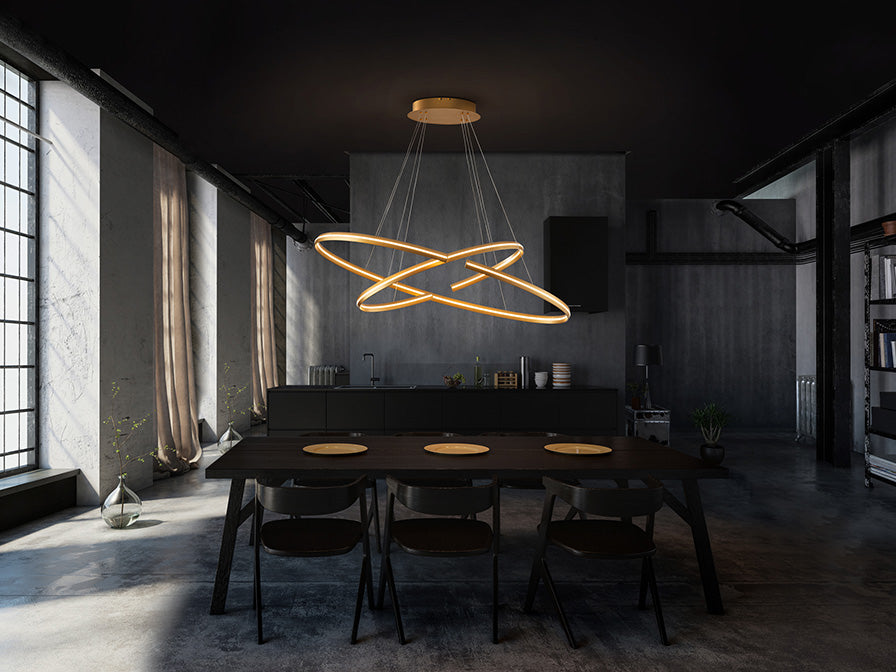 
Suspension LED design à intensité variable « Elipse II » avec télécommande
