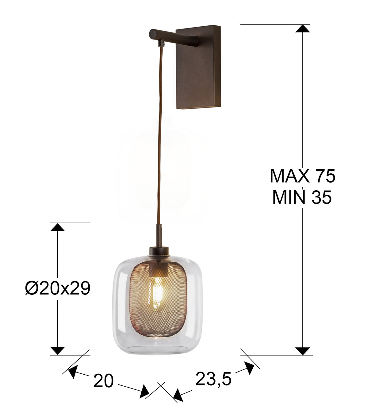 
LED designer wall light “Fox”
