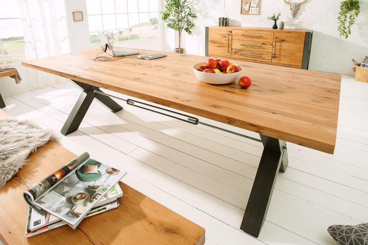 
Solid wood dining table "Grand Thor", various sizes - 200 x 100 cm / Wild oak oiled