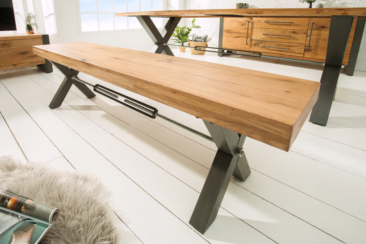 
Banc massif « Grand Thor » en chêne sauvage huilé