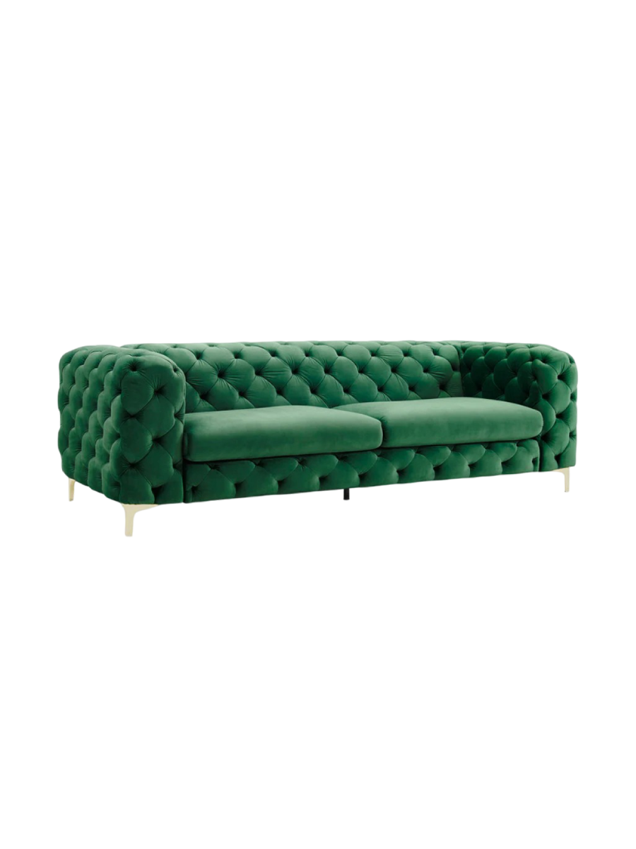 
Canapé 3 places en velours « Barock moderne » - Vert émeraude