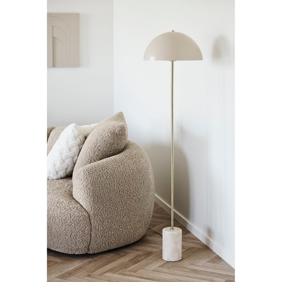 
Lampadaire design « Sheffield » avec socle en marbre