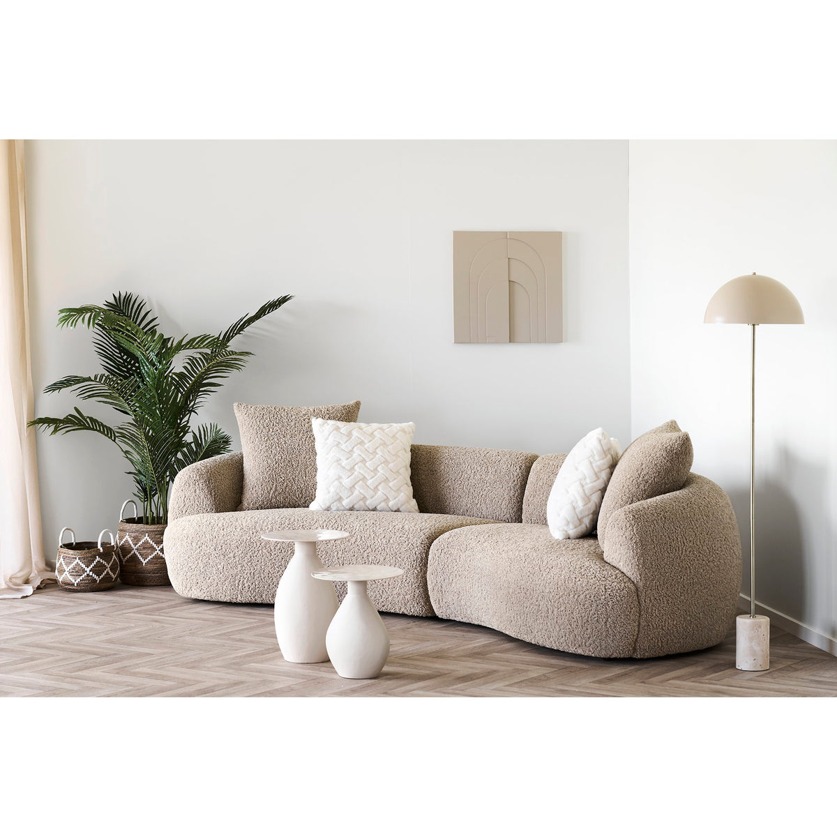 
Lampadaire design « Sheffield » avec socle en marbre