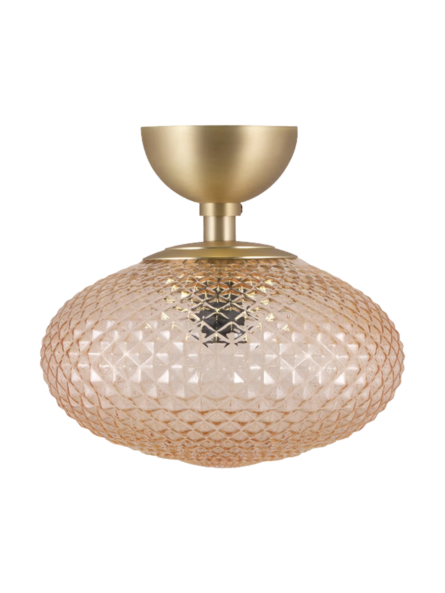 
Plafonnier design « Jackson » Ø 28 cm - Ambre/Or