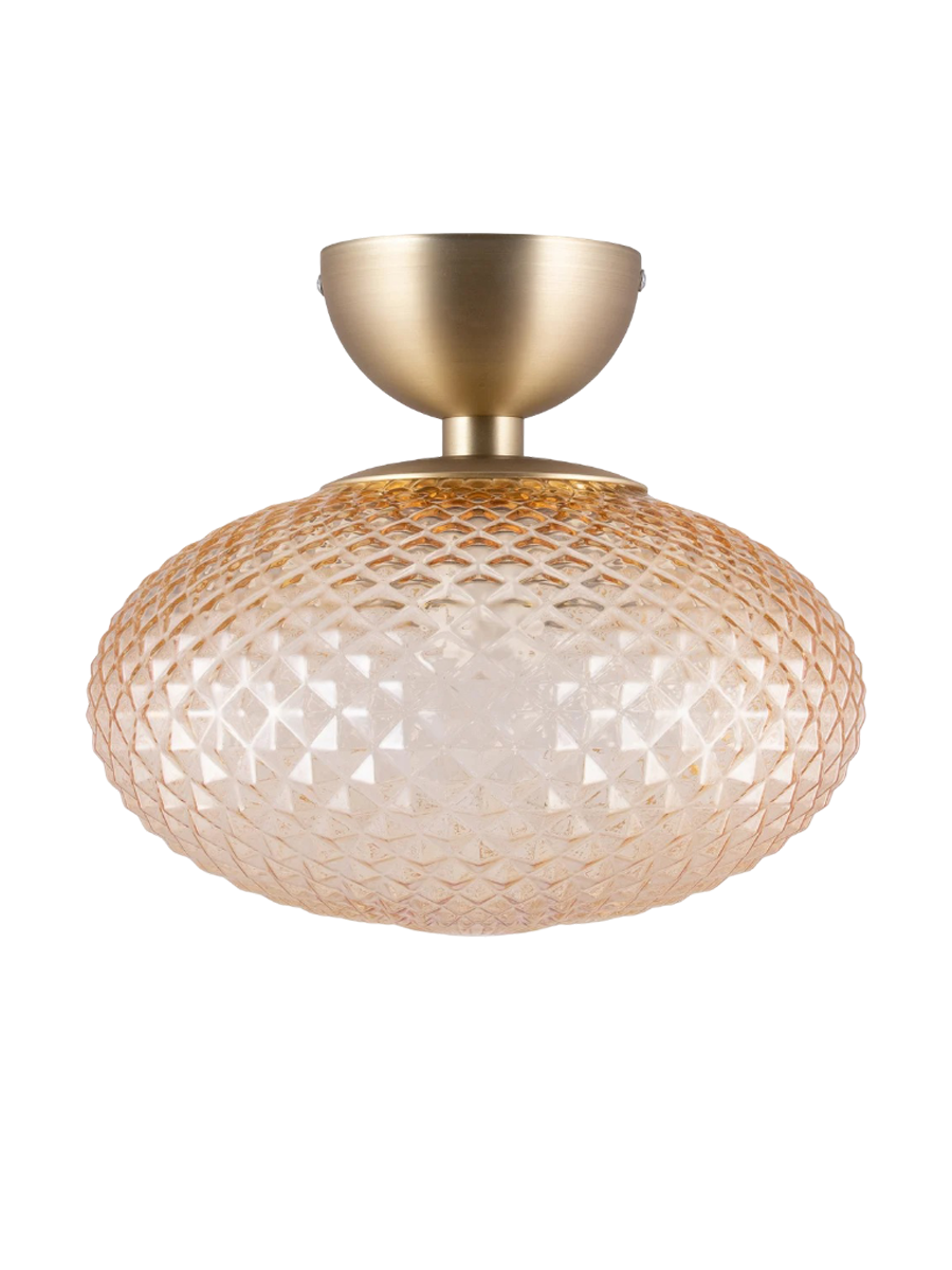 
Plafonnier design « Jackson » Ø 28 cm - Ambre/Or