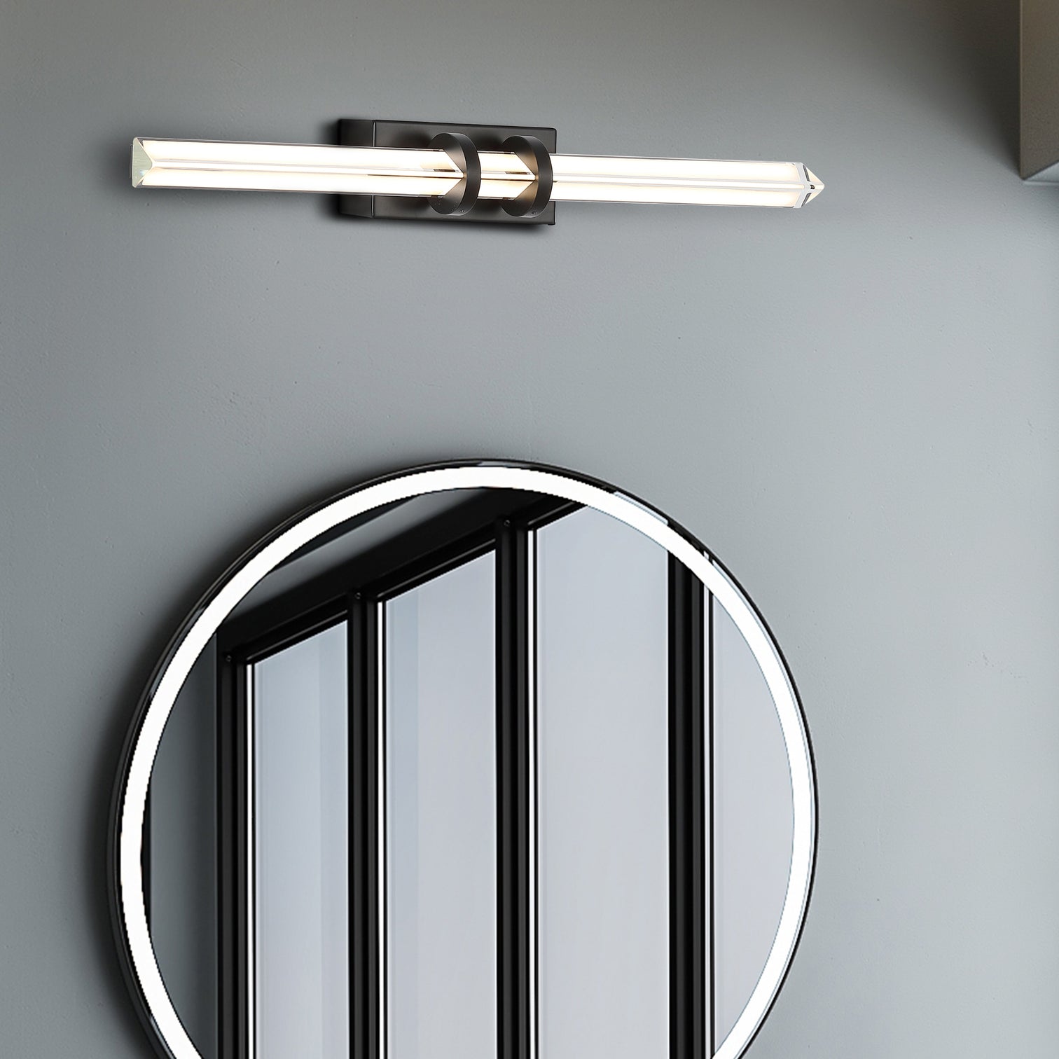 
Dimmbare LED Design Wandlampe/Badlampe „Parma“ - Schwarz