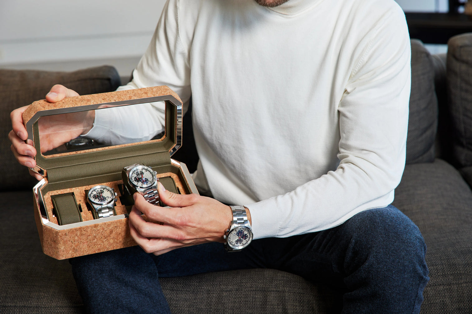 
Boîte à montres « Cortiça » pour 4 montres-bracelets