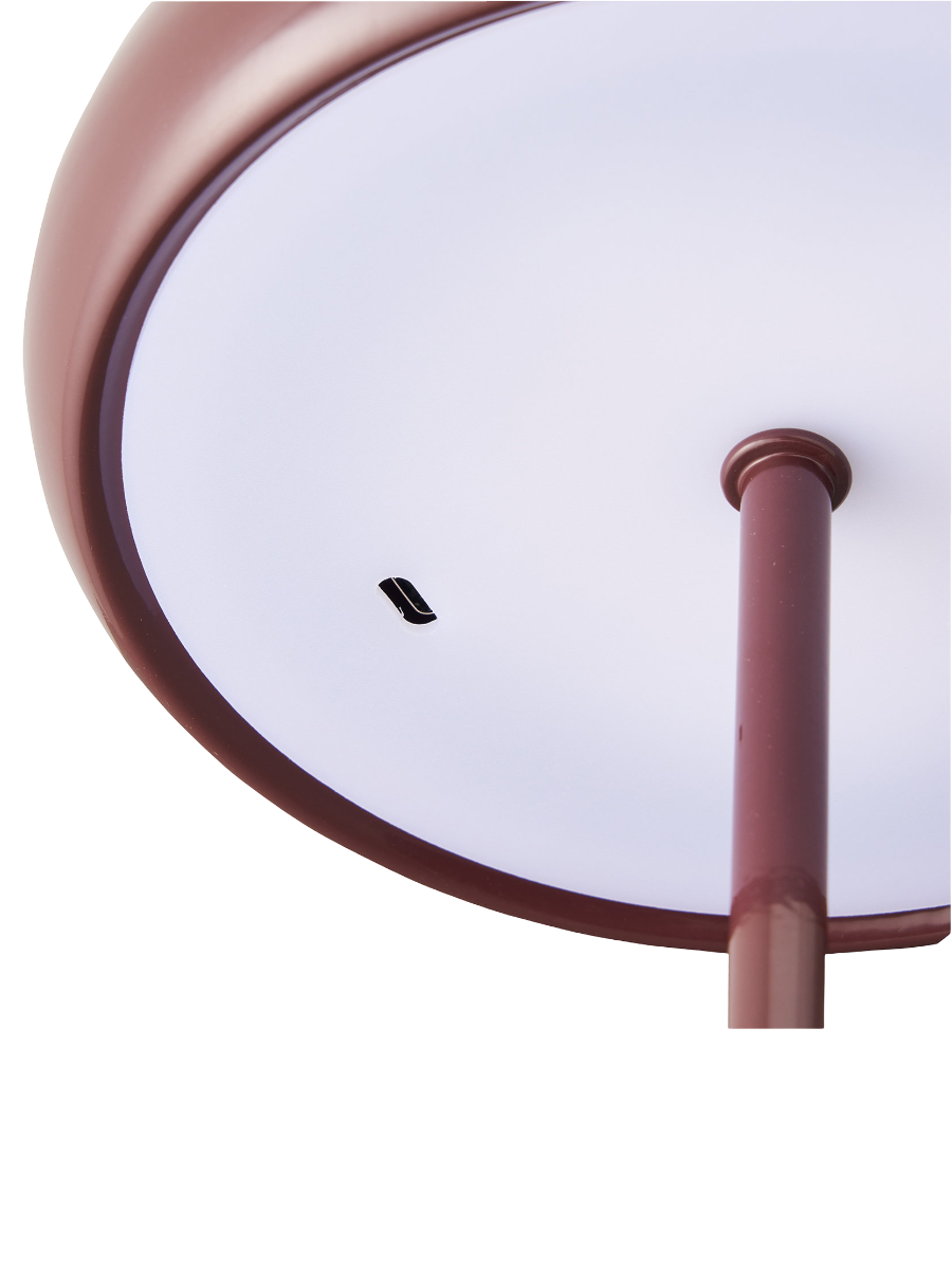 
Wiederaufladbare Design Tischlampe „Margarete“ - Bordeaux