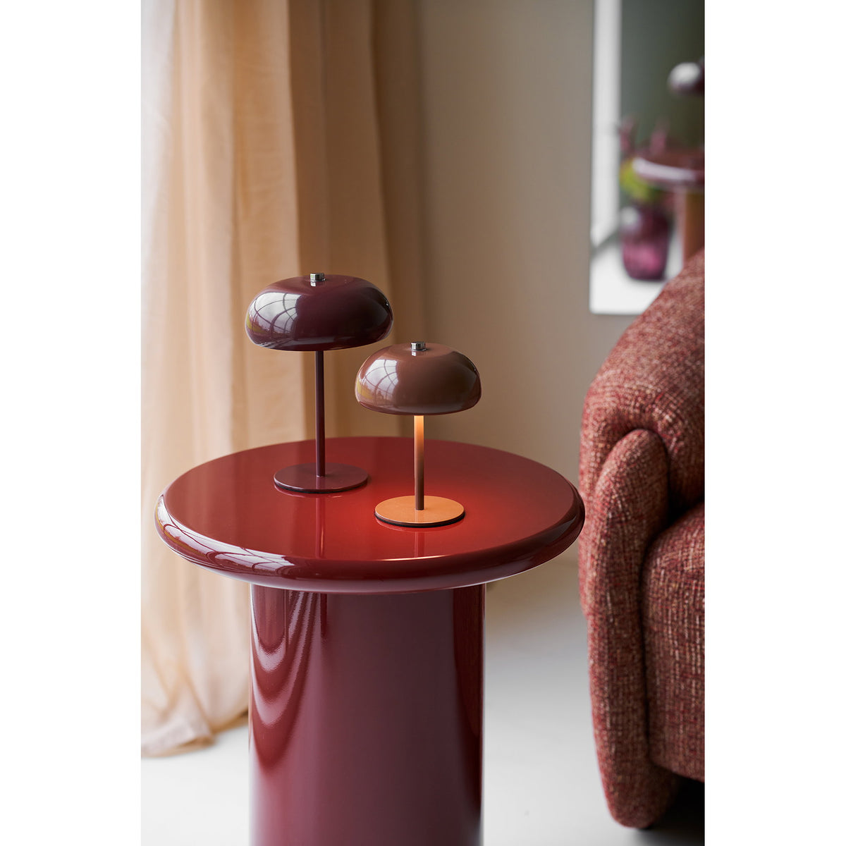 
Lampada da tavolo di design ricaricabile «Margarete» - Braun