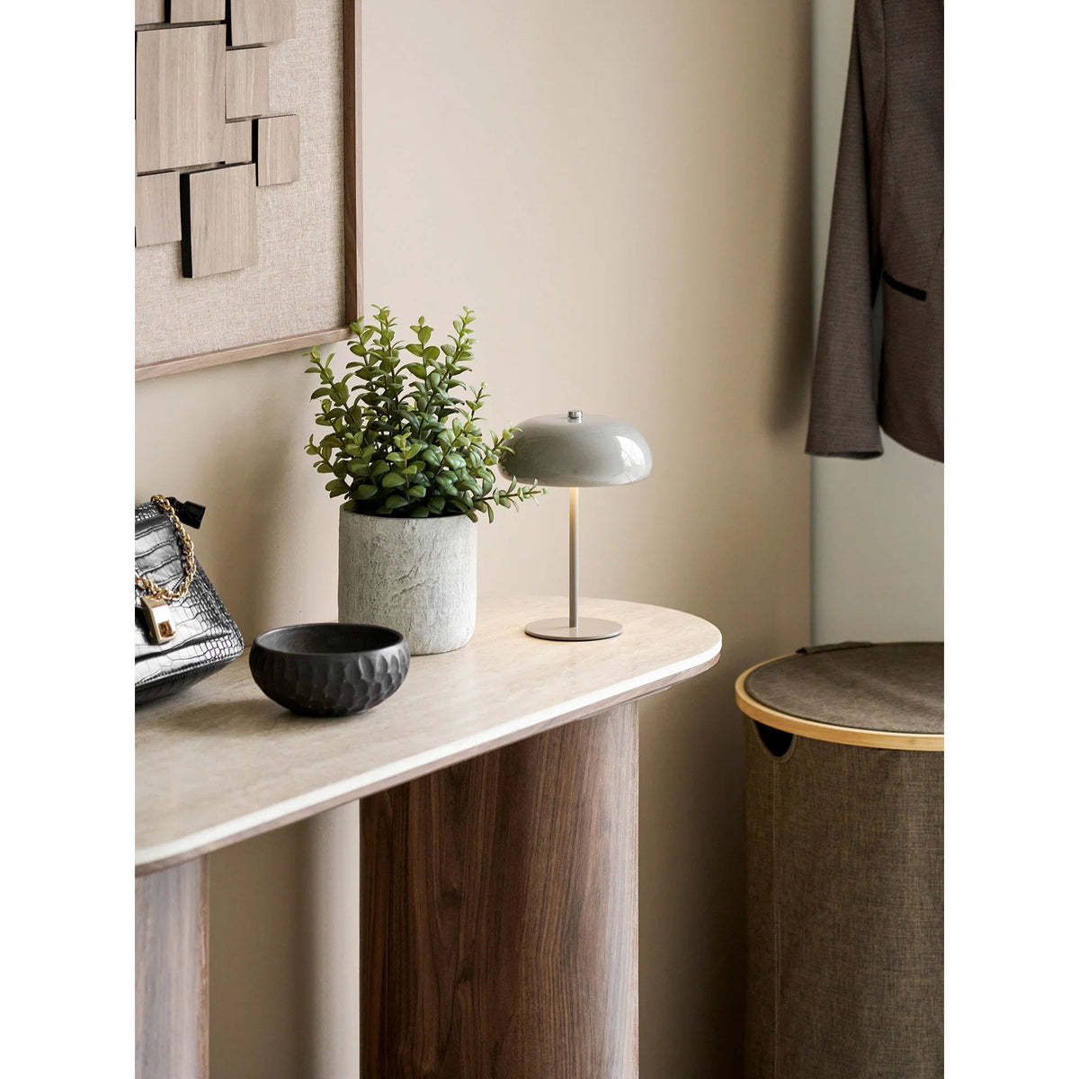 
Lampe à poser design rechargeable « Margarete » - Taupe