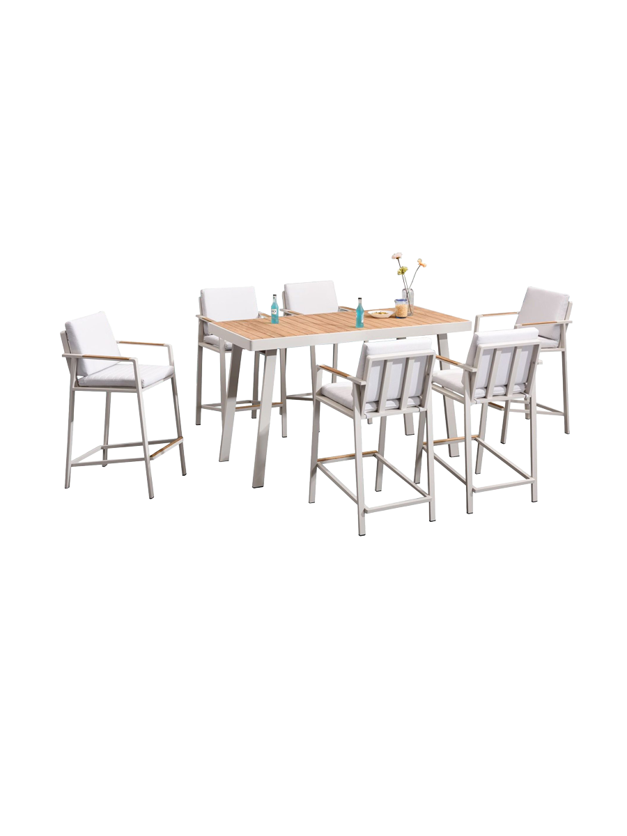 
Premium Outdoor Bar Set "Nofi" 6+1 - Light Taupe