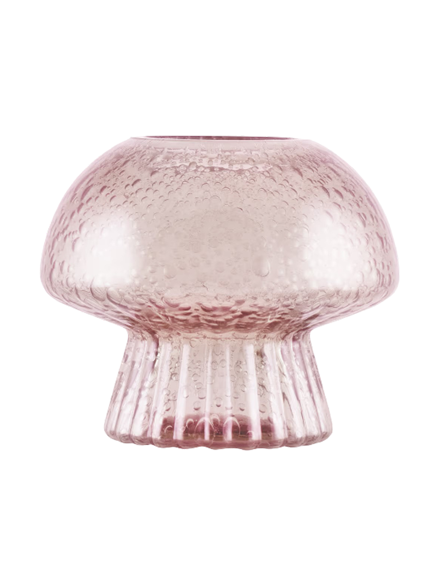 
Lampada da tavolo di design «Fungo» in vetro soffiato a bocca, rosa - Piccolo, Ø 16 x Altezza 20 cm