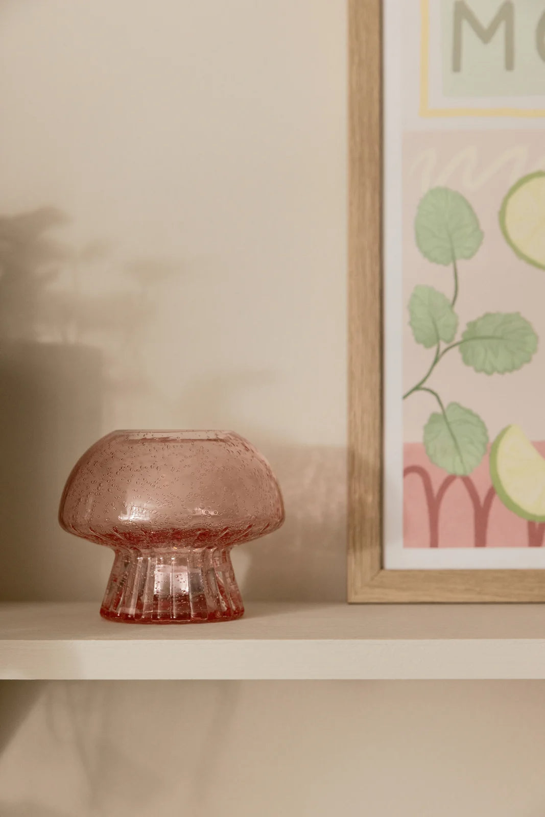 
Lampada da tavolo di design «Fungo» in vetro soffiato a bocca, rosa - Piccolo, Ø 16 x Altezza 20 cm