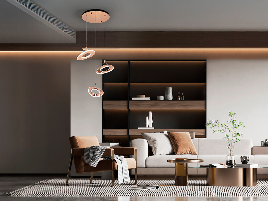 
LED Design Pendant Light “Mirena,” 3-Light