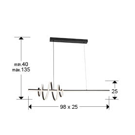 
Suspension LED design « Tornado »