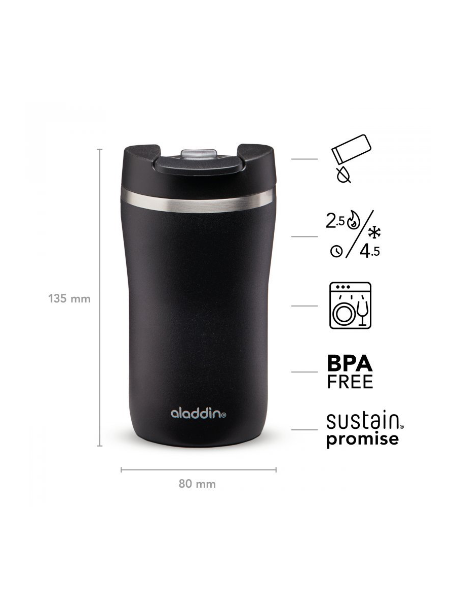 
Thermal Mug "Barista Leak-Lock™" Black - 250 ml
