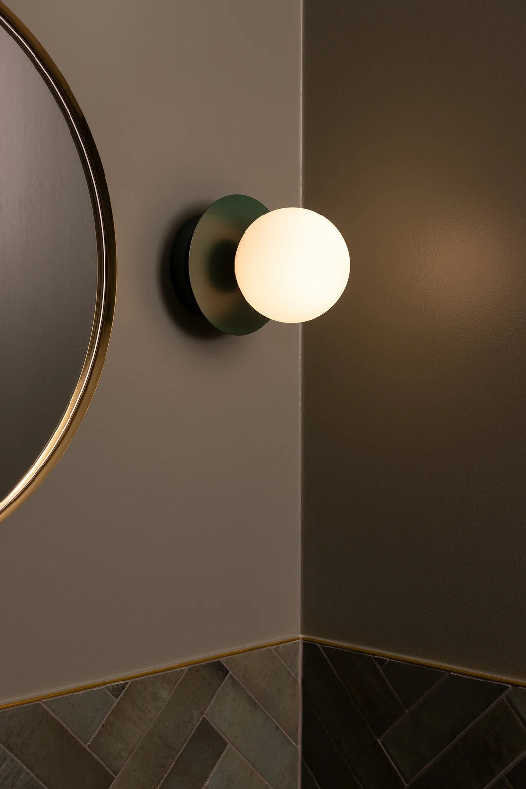 
Design Wand- und Deckenlampe „Art Deco“ - Weiss/Grün