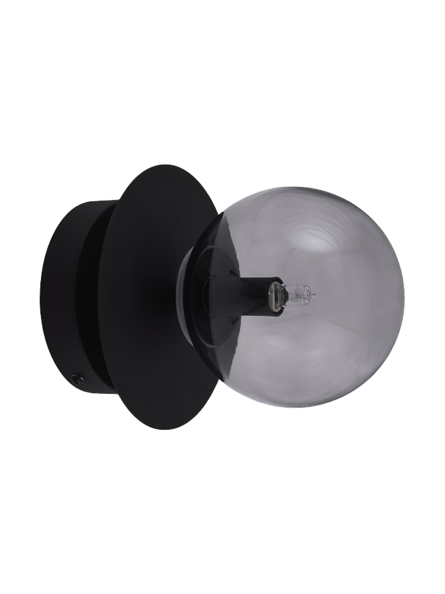 
Design Wand- und Deckenlampe „Art Deco“ - Schwarz/Rauchglas
