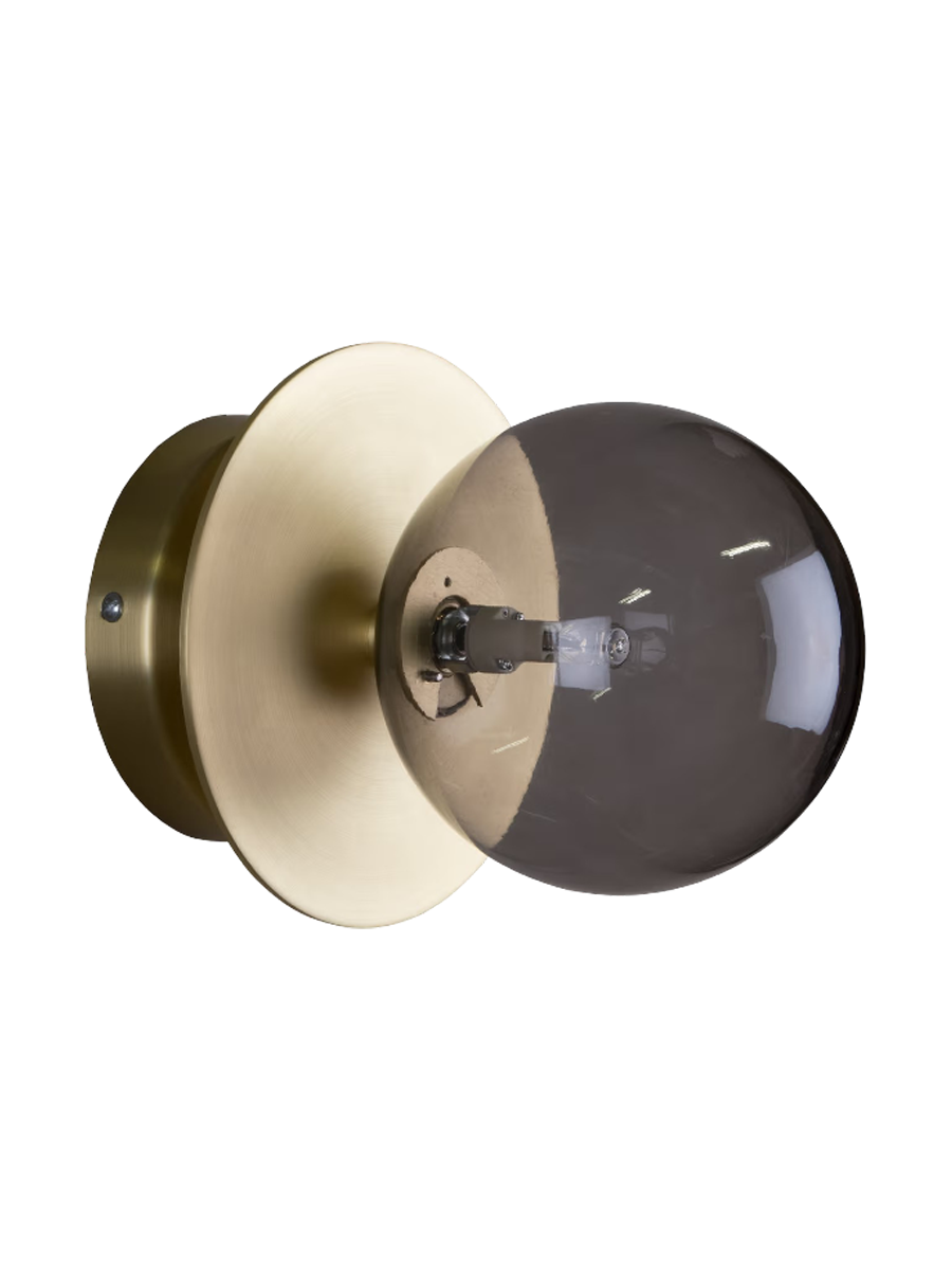 
Design Wand- und Deckenlampe „Art Deco“ - Smoke/Gold
