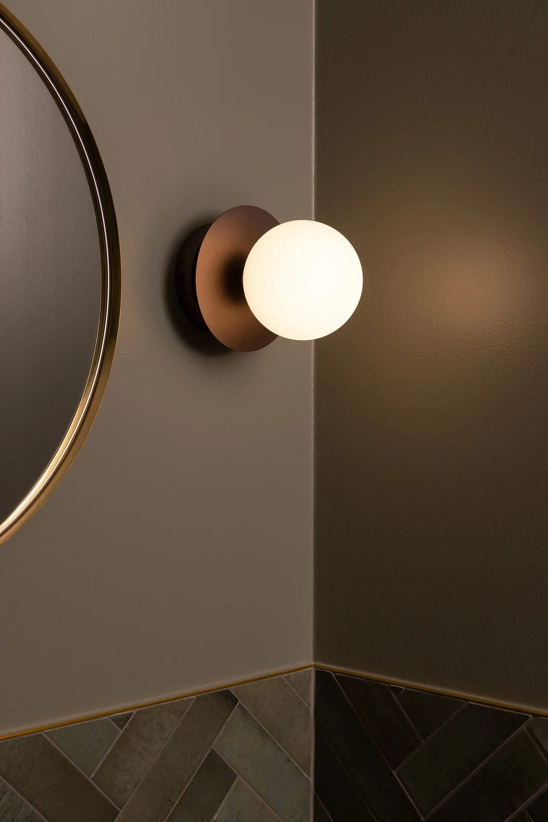 
Design Wand- und Deckenlampe „Art Deco“ - Bronze/Weiss