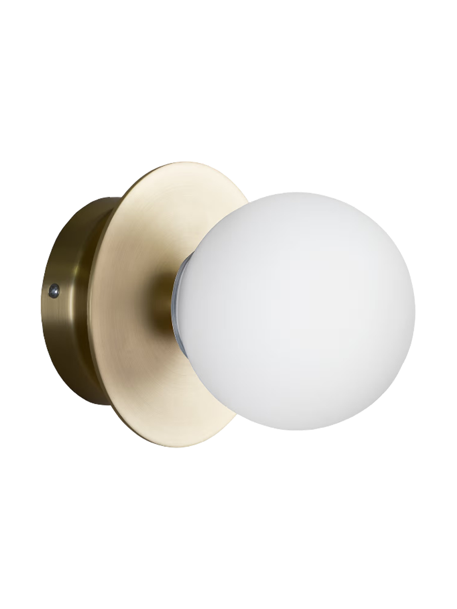 
Design Wand- und Deckenlampe „Art Deco“ - Weiss/Messing