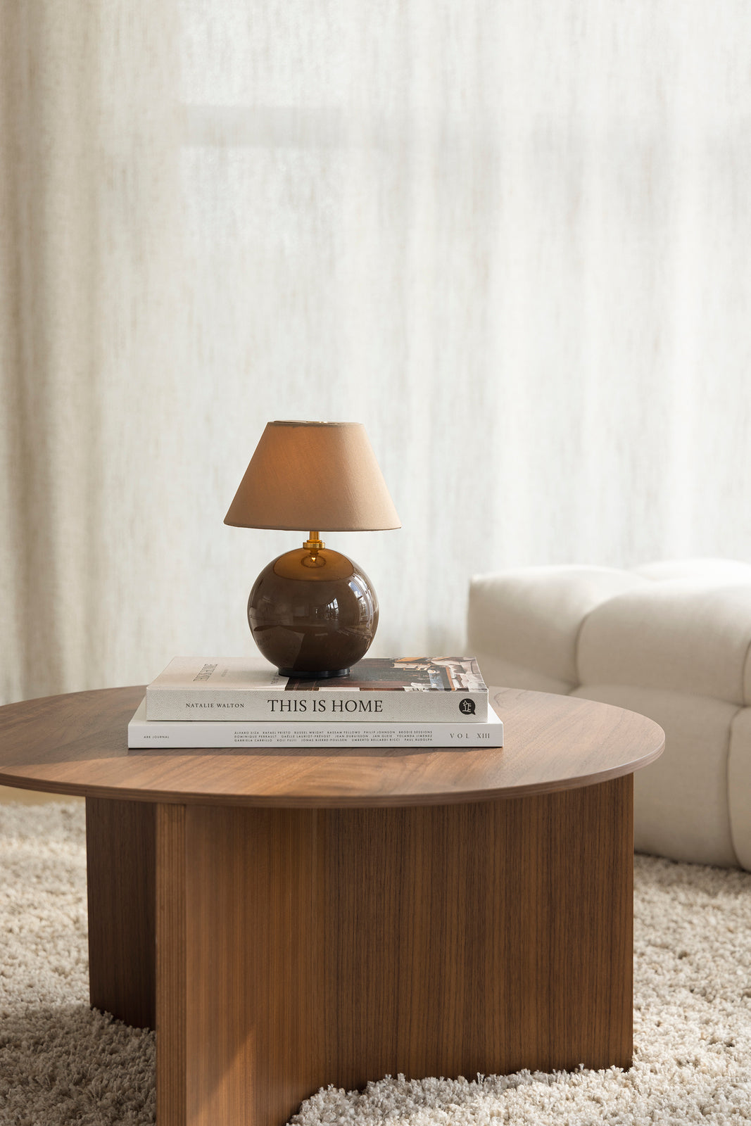 
Tragbare LED Design Tischlampe „Iris 16“ - Mocha