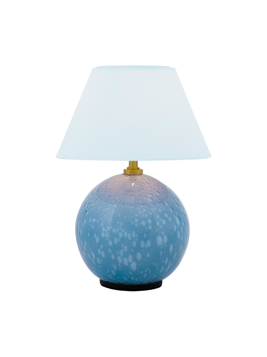 
Tragbare LED Design Tischlampe „Iris 16“ - Dove Blau