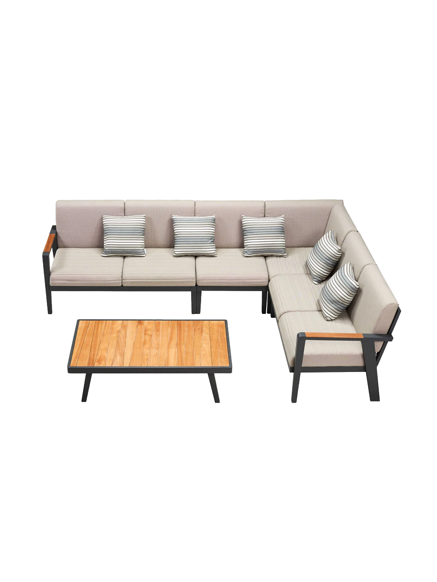 
Premium Corner Garden Lounge "Emoti" with Lounge Table