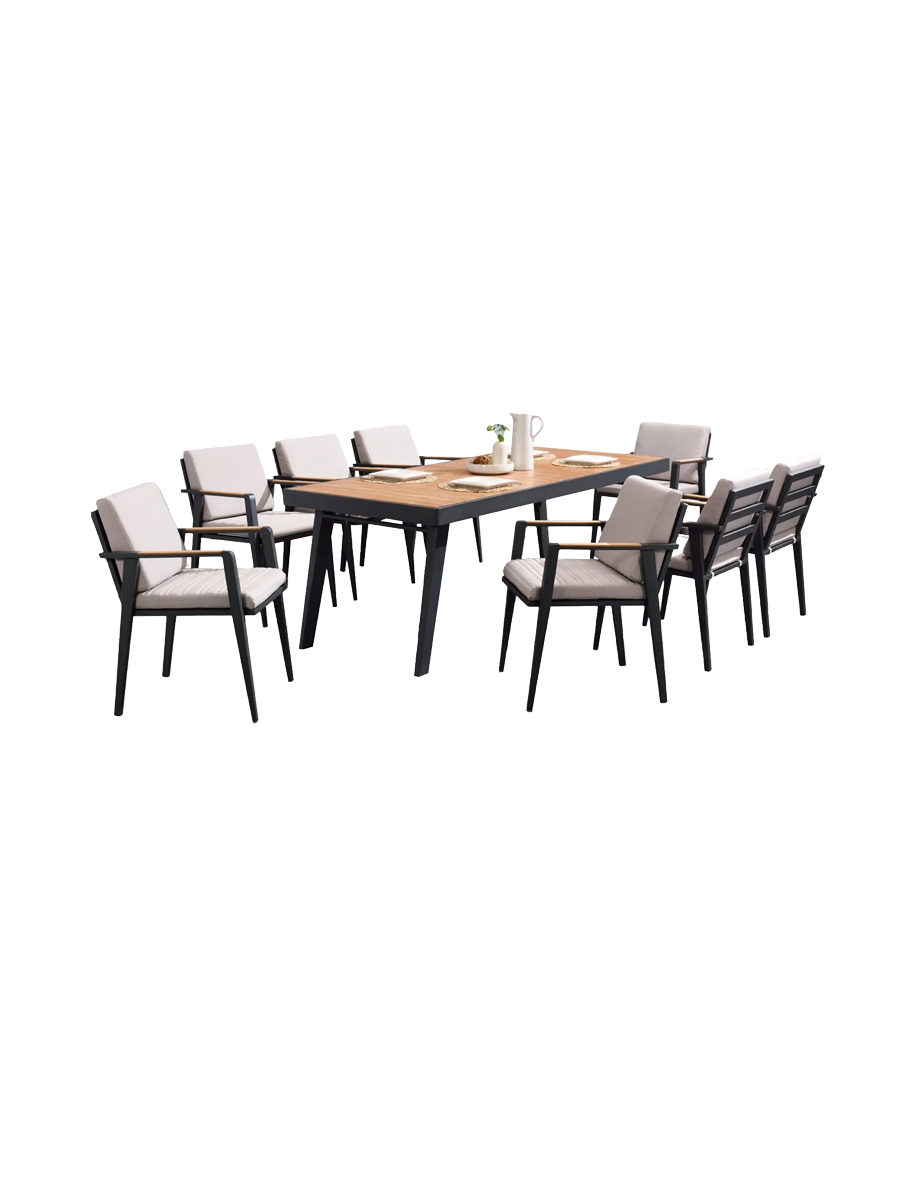 
Premium Outdoor Dining Set "Emoti" 8+1