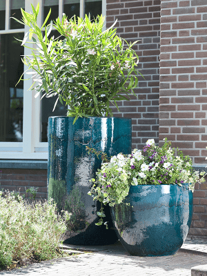
High-quality indoor/outdoor planter "Pure Couple", various sizes - Ø 58 x 50 cm / Ocean Blue