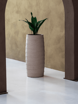 
High-quality indoor & outdoor flower pot "Bordo Modern Vase", various sizes - Ø 40 x H 90 cm / Sand
