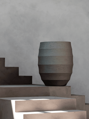 
Pot à fleurs intérieur et extérieur de qualité « Bordo Balloon », diverses tailles - Ø 55 x Hauteur 68 cm / Gris