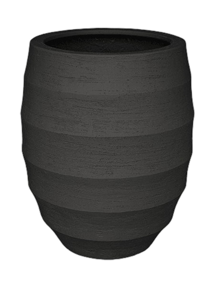 
Pot à fleurs intérieur et extérieur de qualité « Bordo Balloon », diverses tailles - Ø 74 x hauteur 92 cm / Noir-brun
