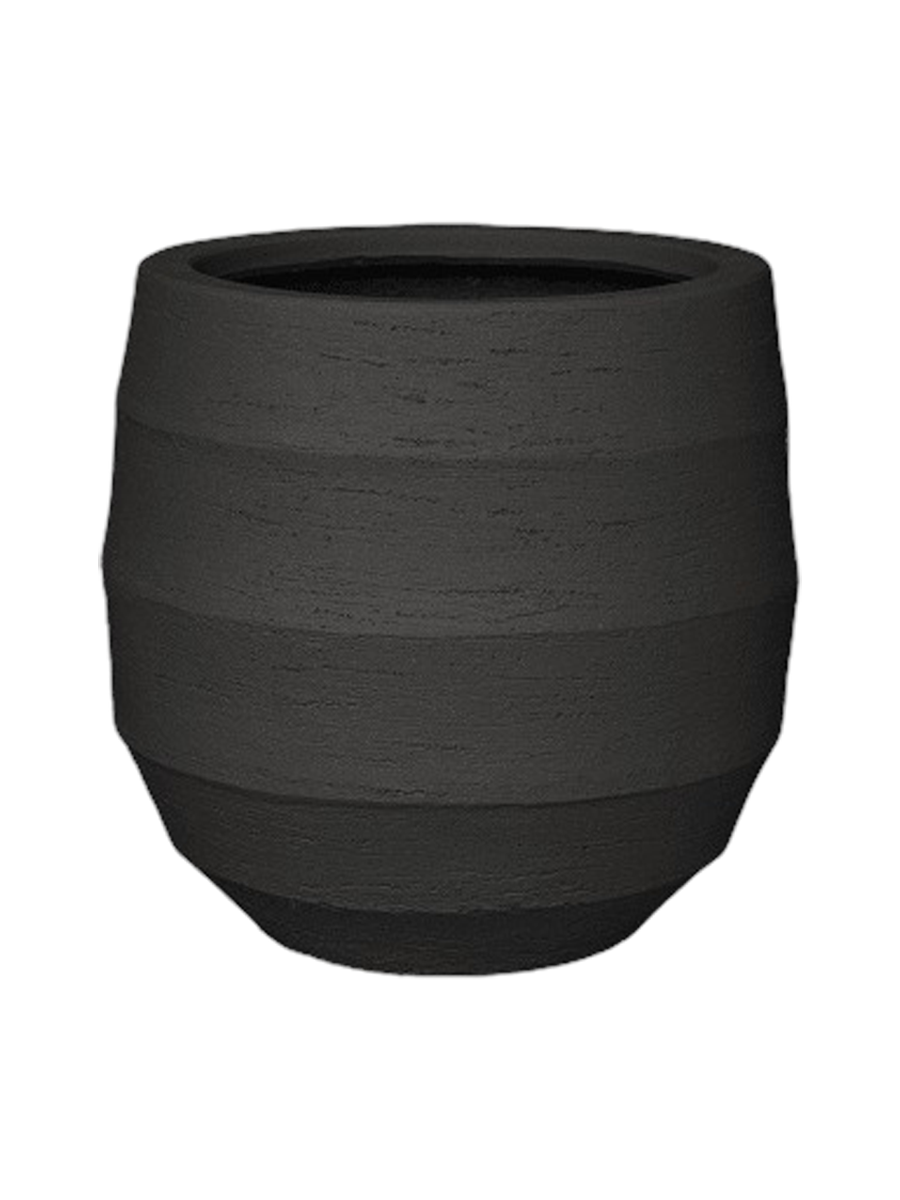 
Pot à fleurs intérieur et extérieur de qualité « Bordo Balloon », diverses tailles - Ø 70 x H 70 cm / Noir-brun