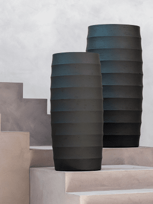 
High-quality indoor & outdoor flower pot "Bordo Modern Vase", various sizes - Ø 40 x H 90 cm / Dark brown