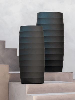
High-quality indoor & outdoor flower pot "Bordo Modern Vase", various sizes - Ø 55 x height 110 cm / Dark brown
