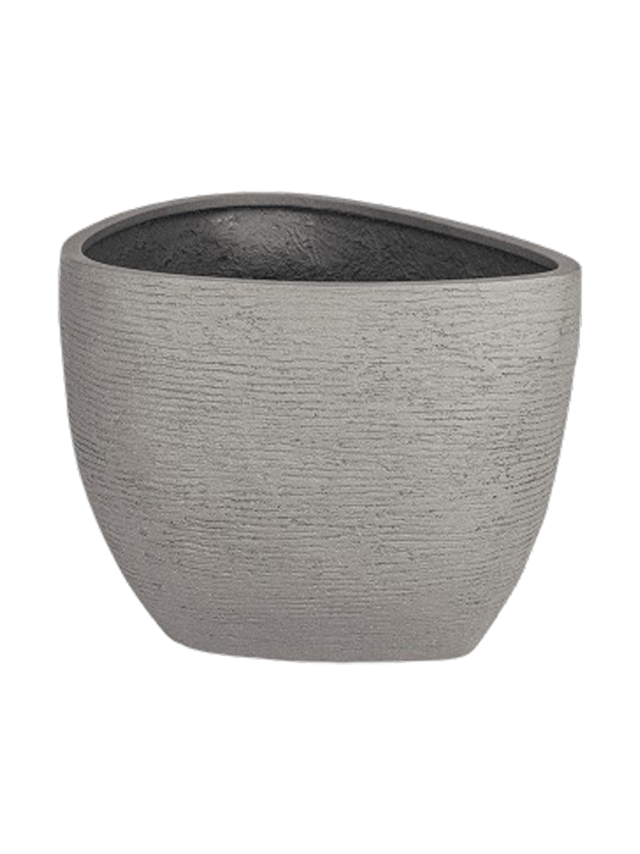 
Pot de fleurs "Ruvido Organic" de haute qualité pour l'intérieur et l'extérieur, différentes tailles - Ø 80 x hauteur 60 cm / Gris