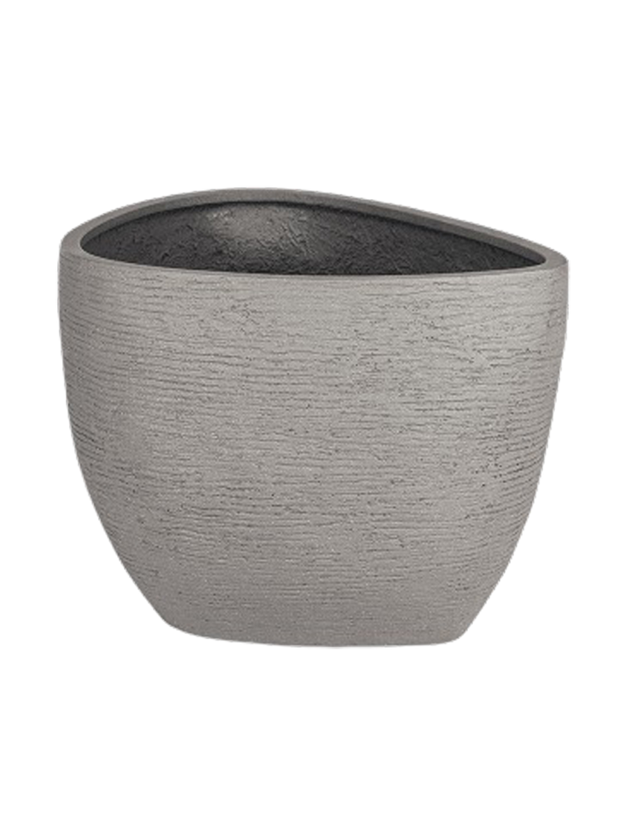 
Pot de fleurs "Ruvido Organic" de haute qualité pour l'intérieur et l'extérieur, différentes tailles - Ø 93 x H 70 cm / Gris