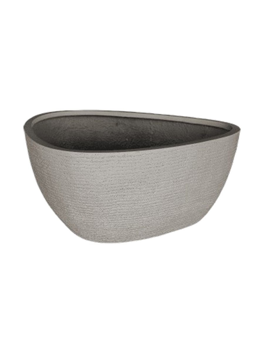 
Pot de fleurs "Ruvido Organic" de haute qualité pour l'intérieur et l'extérieur, différentes tailles - Ø 93 x hauteur 50 cm / Gris