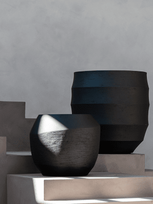 
Pot de fleurs d'intérieur et d'extérieur de qualité supérieure « Ruvido Combi », différentes tailles - Ø 54 x hauteur 47 cm / Noir-brun