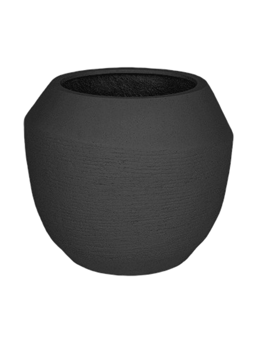 
Pot de fleurs d'intérieur et d'extérieur de qualité supérieure « Ruvido Combi », différentes tailles - Ø 80 x hauteur 70 cm / Noir-brun