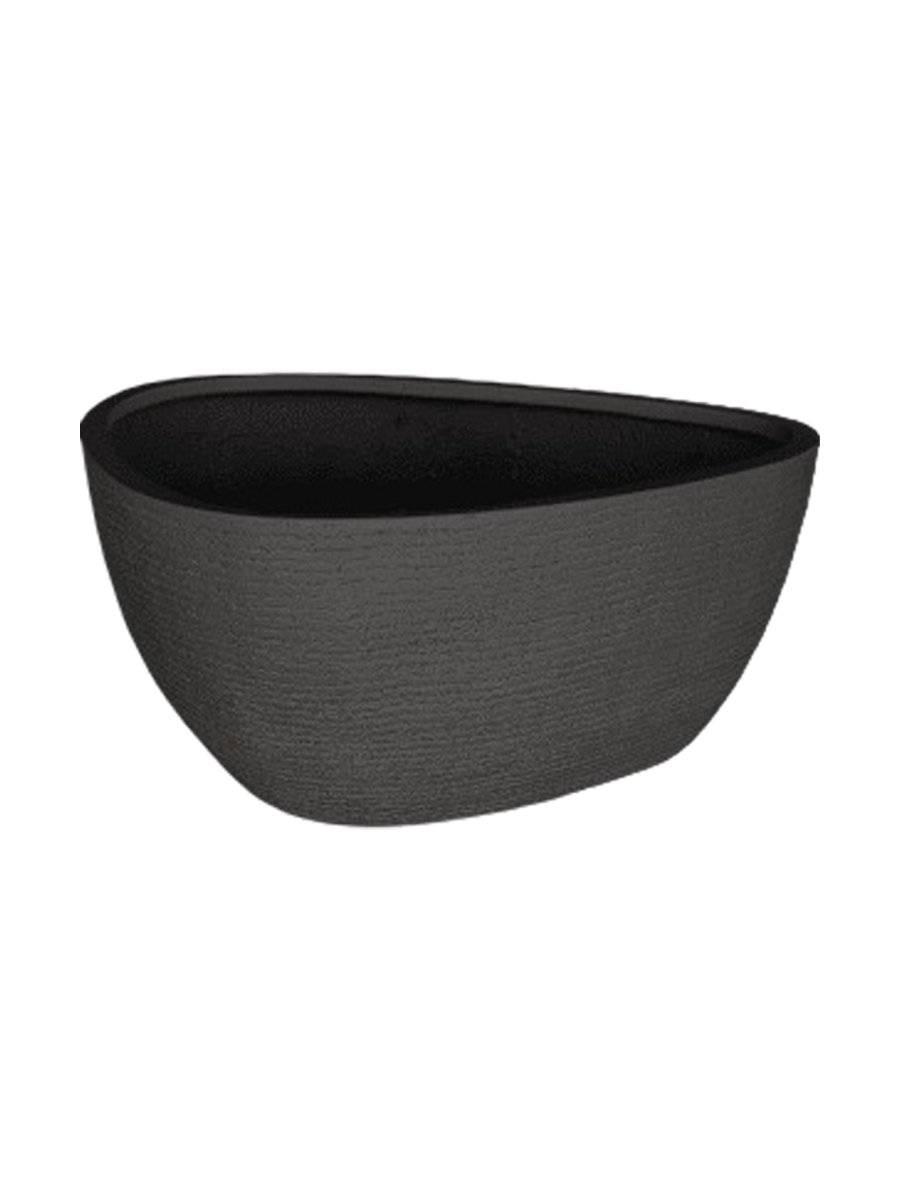 
Pot de fleurs "Ruvido Organic" de haute qualité pour l'intérieur et l'extérieur, différentes tailles - Ø 67 x hauteur 30 cm / Noir-brun