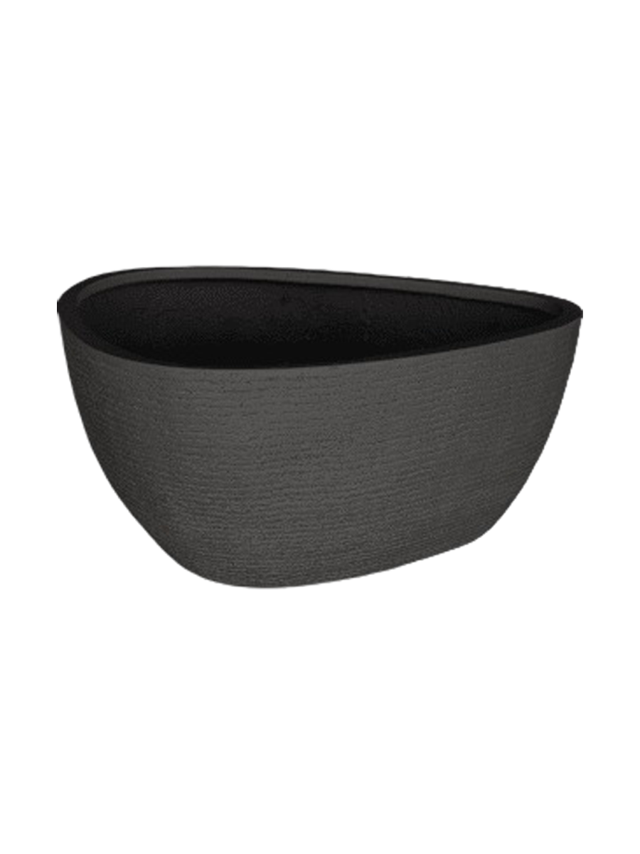 
Pot de fleurs "Ruvido Organic" de haute qualité pour l'intérieur et l'extérieur, différentes tailles - Ø 80 x hauteur 40 cm / Noir-brun