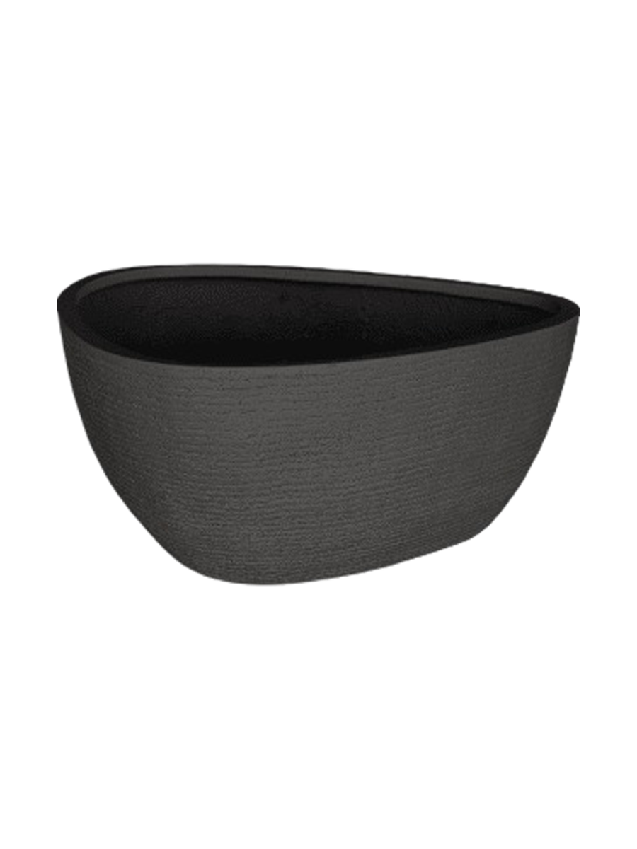 
Pot de fleurs "Ruvido Organic" de haute qualité pour l'intérieur et l'extérieur, différentes tailles - Ø 93 x hauteur 50 cm / Noir-brun