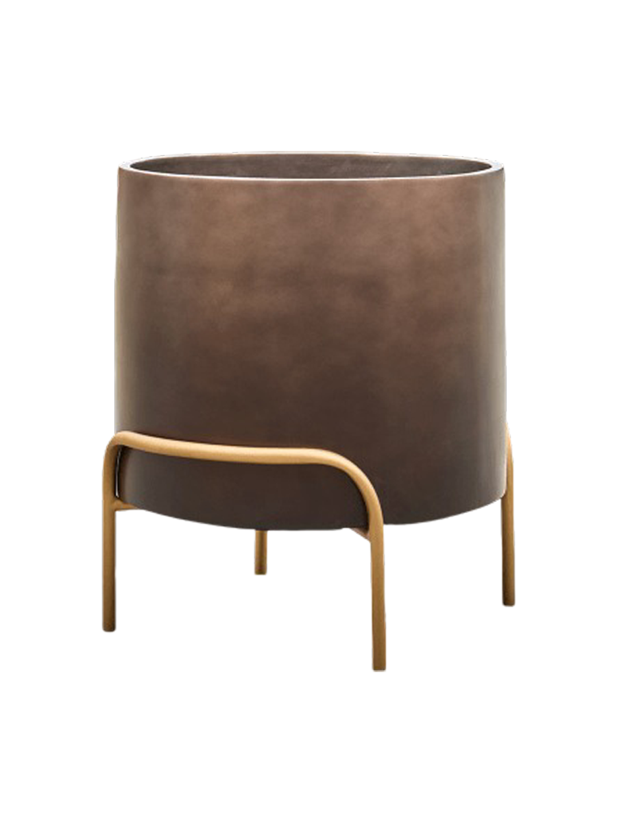 
High-quality flower pot "Gradient Elevated", various sizes - Coffee matte / Ø 50 x H 53 cm