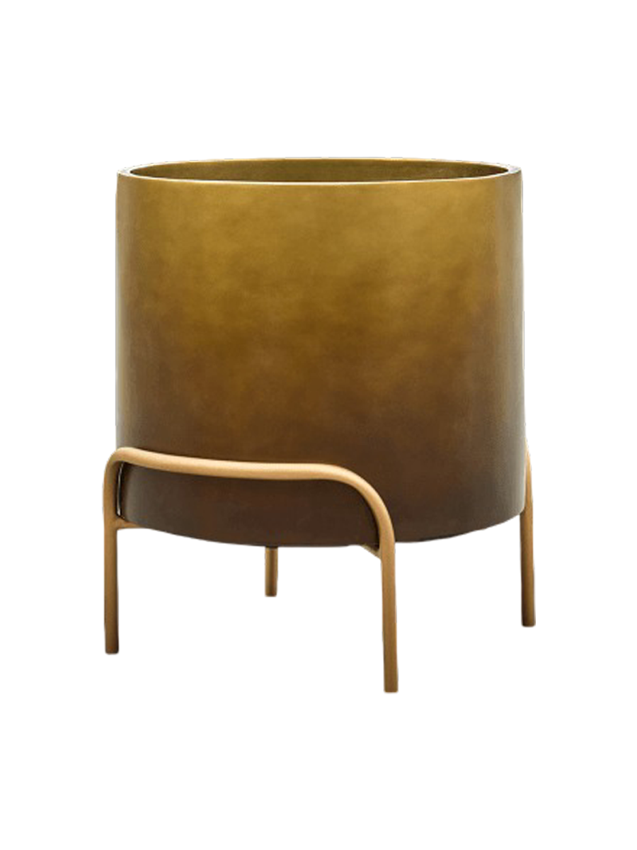 
High-quality flower pot "Gradient Elevated", various sizes - Honey matte / Ø 50 x H 53 cm